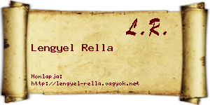 Lengyel Rella névjegykártya